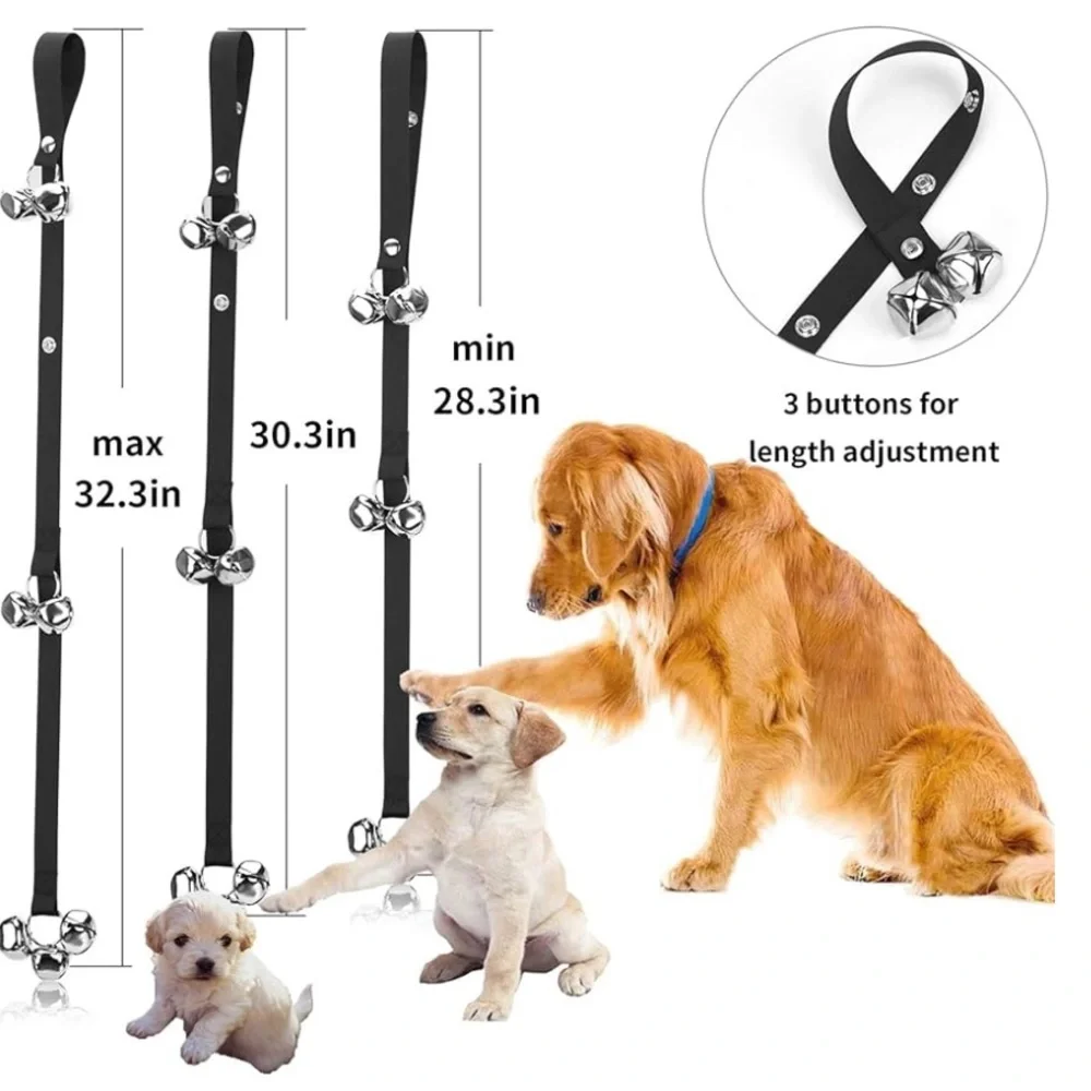 Puppy training doorknob bells